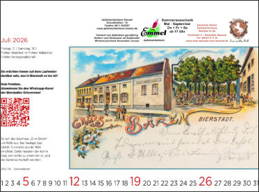 Bierstadt-Kalender 2026 I Buch VorOrt I Wiesbaden-Bierstadt