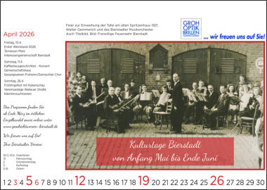 Bierstadt-Kalender 2026 I Buch VorOrt I Wiesbaden-Bierstadt